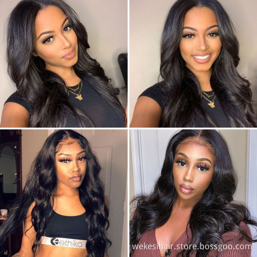 wholesale wig vendors brazilian natural wig human hair lace front yexin virgin peruvian hair wigs for black woman body wave
